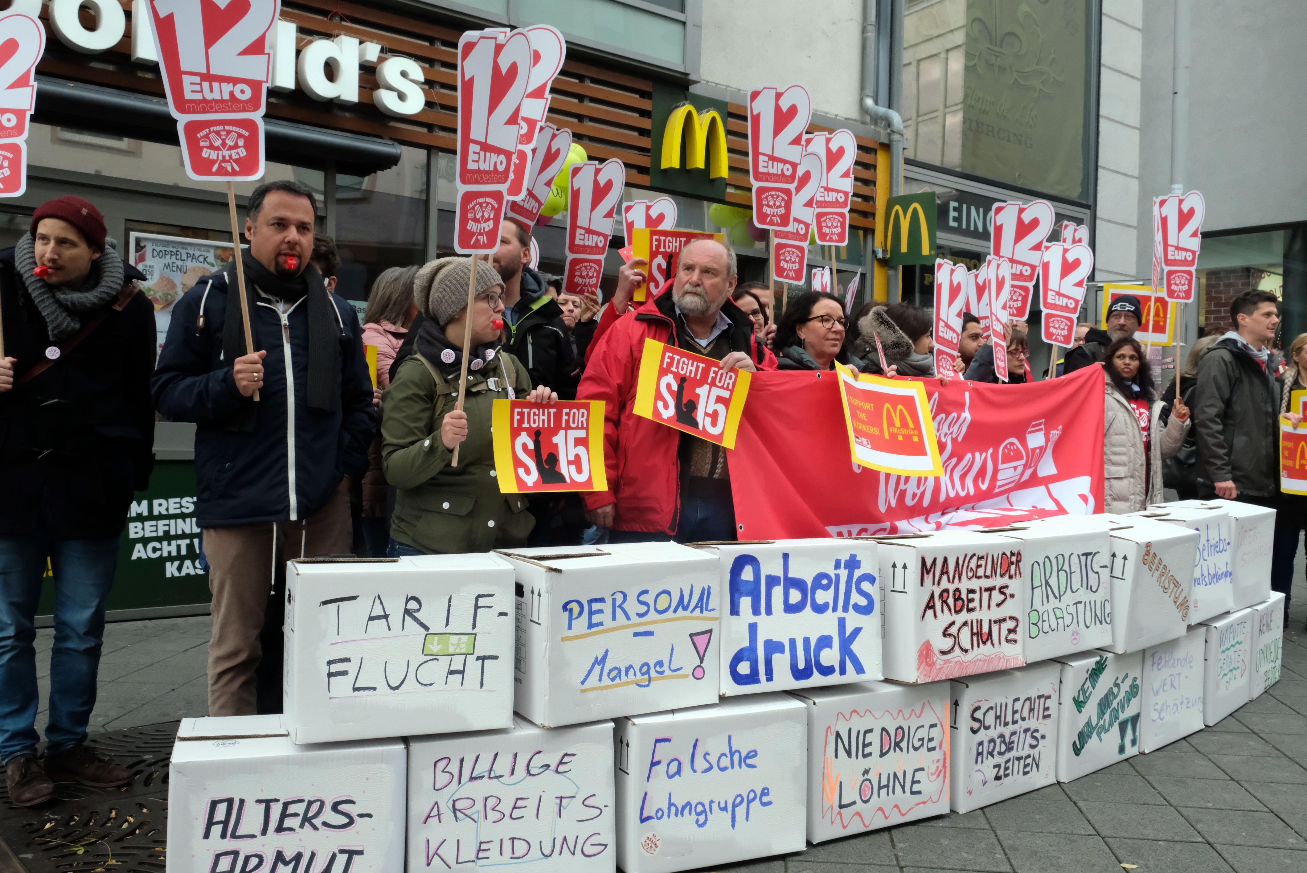 Protest McDonalds-Mitarbeiter