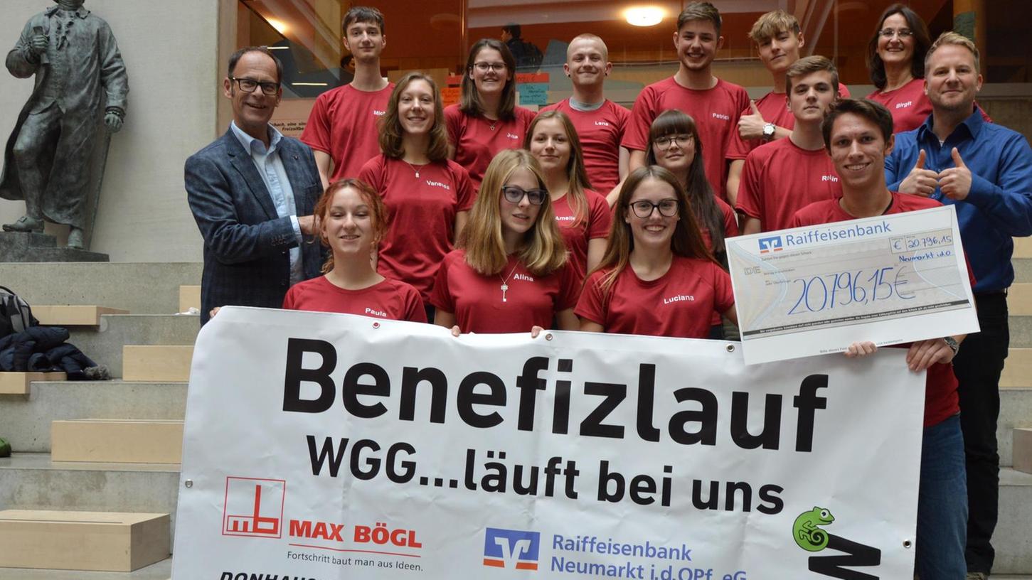 Schüler des Willibald-Gluck-Gymnasiums liefen für Spenden