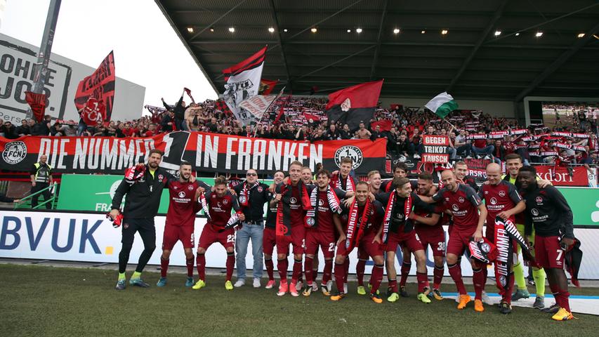 Ein Mal, ein einziges Mal, gewann der 1. FC Nürnberg ein Pflichtspiel im Ronhof, seit die Spielvereinigung Fürth die Greuther im Namen trägt. Der 3:1-Erfolg am 24. September 2017 war Nürnbergs erster Derby-Sieg in Fürth nach unglaublichen 38 Jahren, seit dem 4:1 am 20. Oktober 1979. In beiden Fällen stieg Nürnberg am Ende der Saison auf.