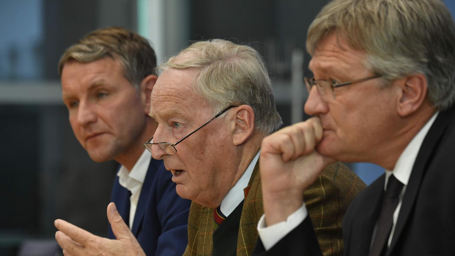 Als aussichtsreicher Kandidat für einen der Spitzenposten gilt der aktuelle Co-Vorsitzende Jörg Meuthen (rechts).