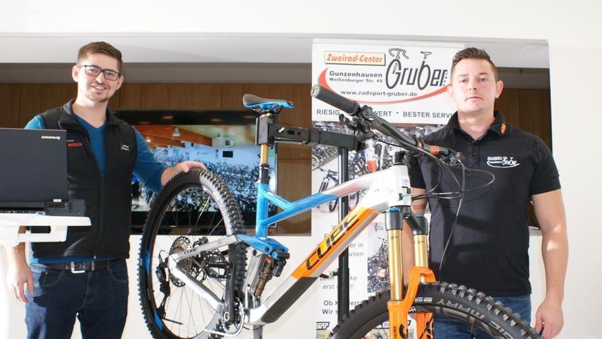 Das Gunzenhäuser Radsportgeschäft Gruber war bei der Berufsausbildungsmesse ebenfalls vertreten.