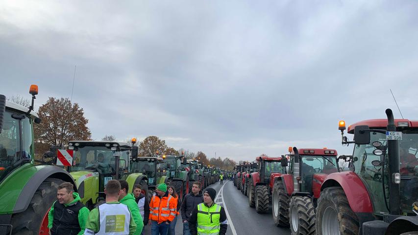 Bilder aus Franken: Bayerische Landwirte wollen Hauptstadt entern