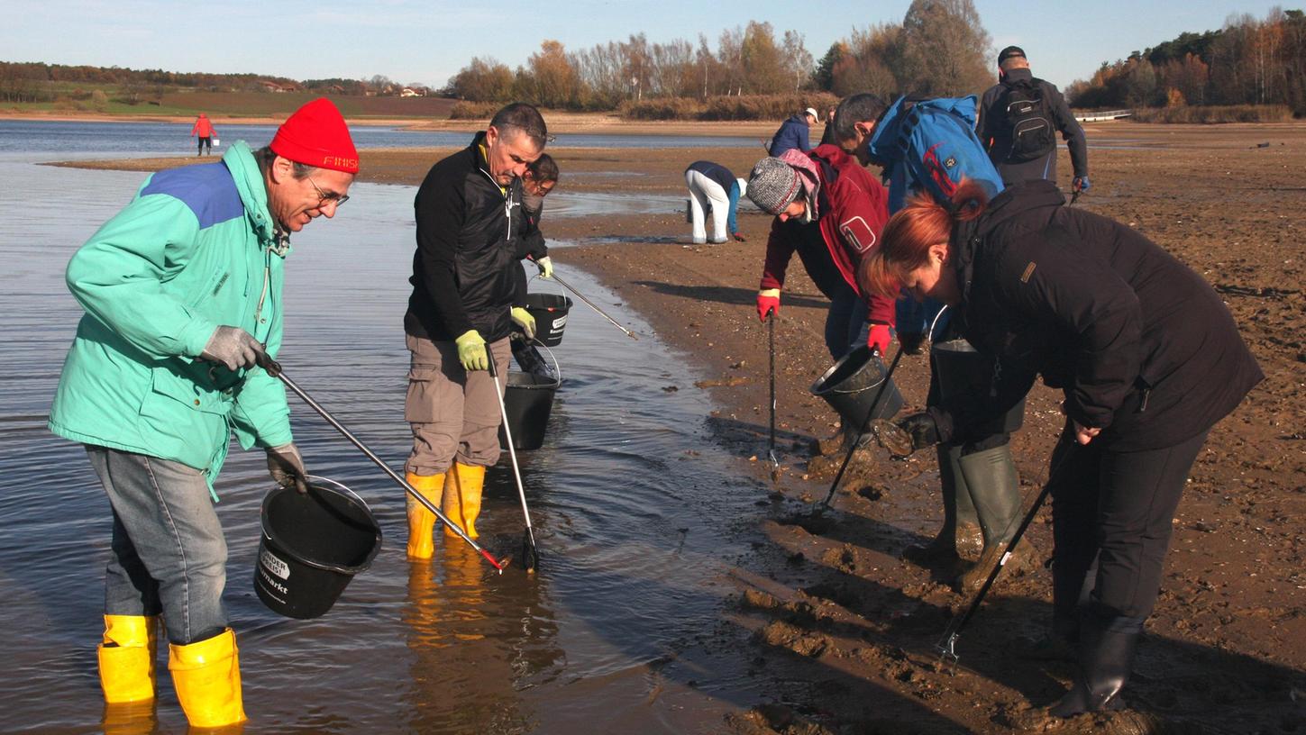 Geocacher retten am Rothsee Muscheln