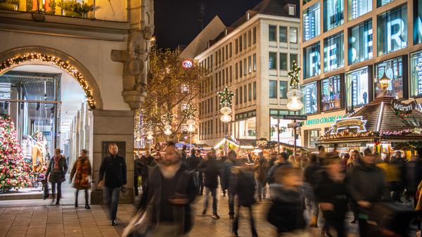 Vorweihnachtliches Einkaufen in München
