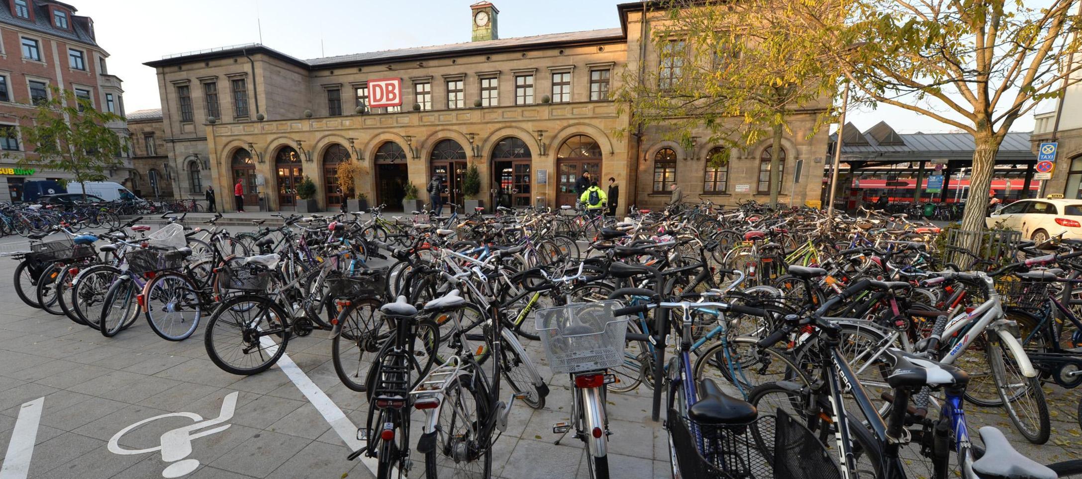 erlangen strecke von bahnhof zu mozartstr wie fahren mit fahrrad