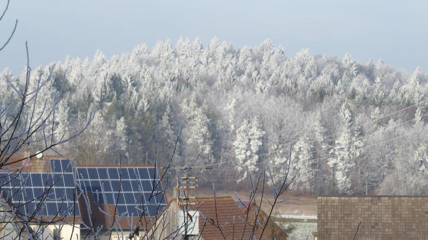 Winterlandschaft: Erster Schnee rieselt im Nürnberger Land