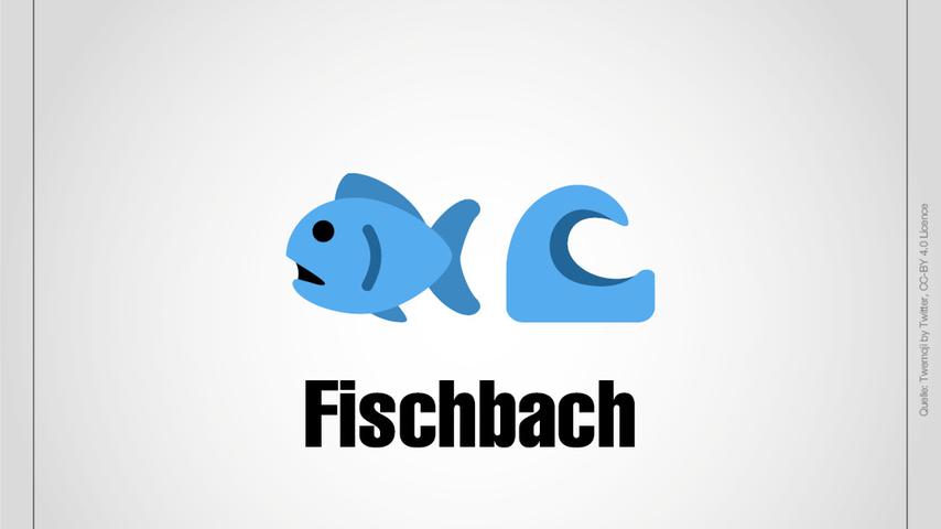 Der Fisch-Emoji war bestimmt ziemlich eindeutig, oder? Gesucht war der Stadtteil Fischbach.