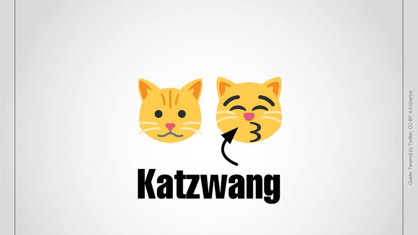Eine Katze und eine Wange - das ergibt natürlich den Stadtteil Katzwang.