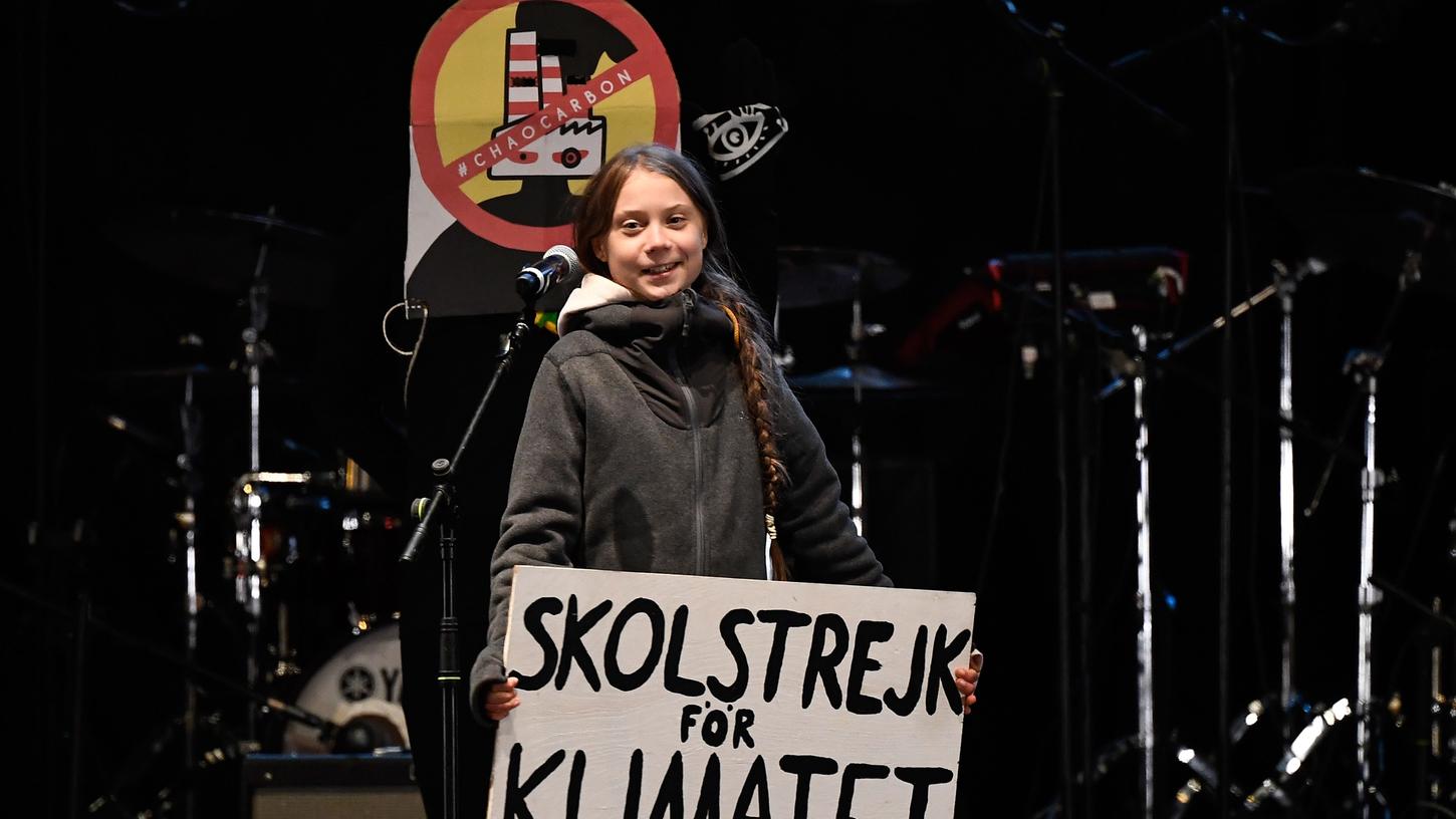 Greta Thunberg traf in Madrid ein - und demonstrierte auf einem Klimamarsch durch Madrid.