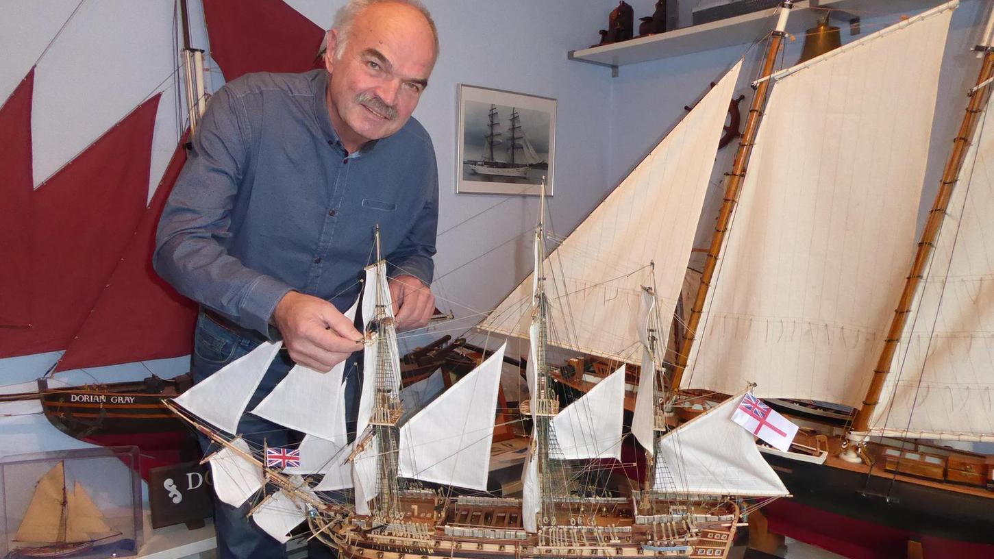 Seit 40 Jahren eine Leidenschaft: Georg Birkel aus Weilersbach baut Schiffsmodelle