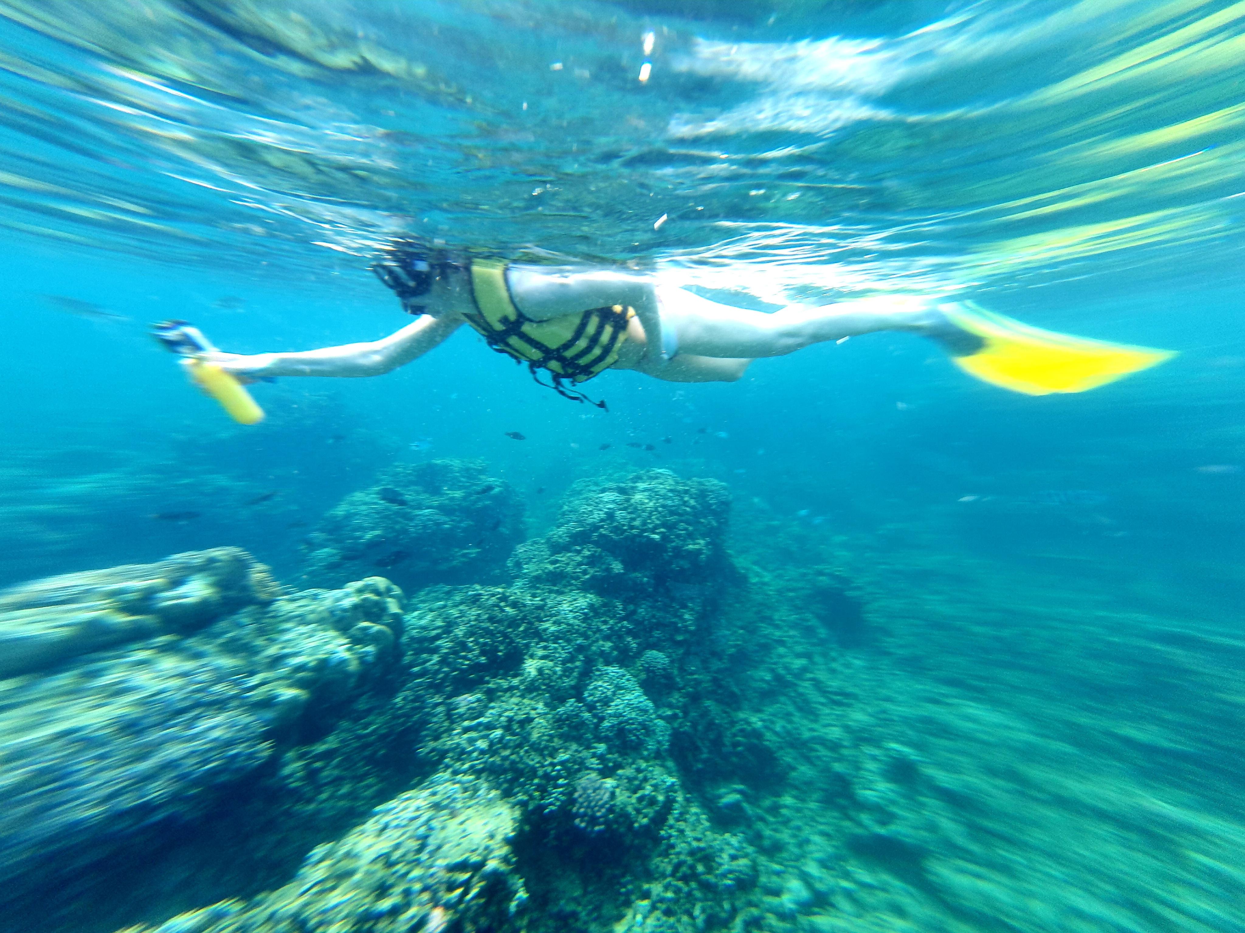 Ein Stückchen weiter liegt das Riff, das Mauritius umgibt. Hier kann man auch wunderbar schnorcheln.