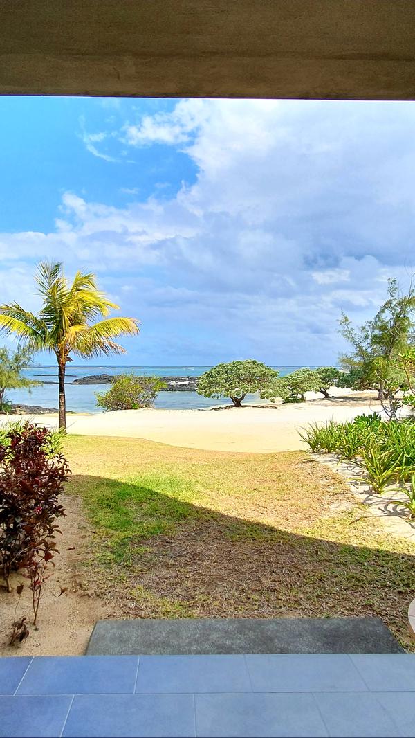 Blick vom Balkon eines Bungalows im Sun-Resort Long Beach.