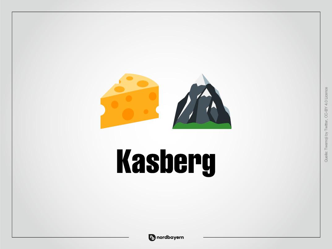 Ein Käsestück und ein Berg: Kasberg.