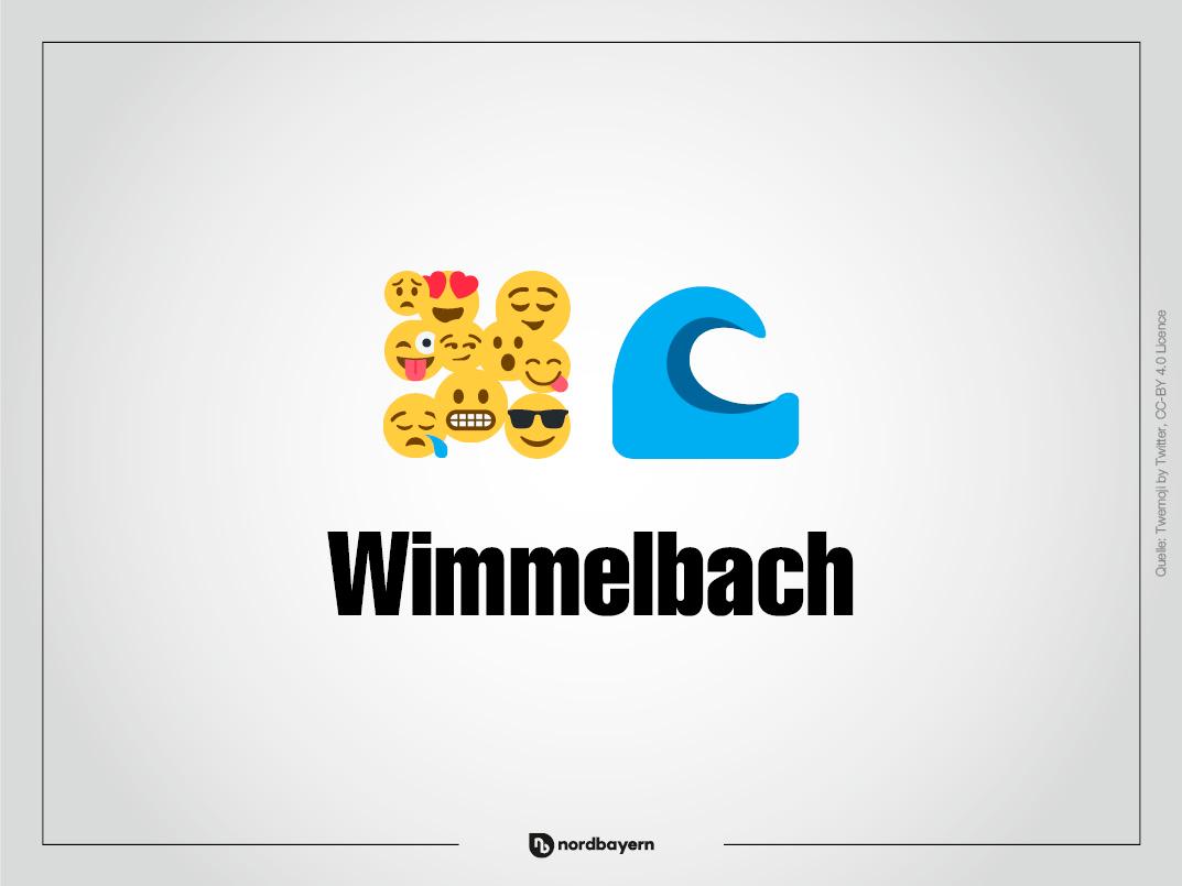 Ganz viele Smileys als Wimmelbild und ein Bach: Das ist Wimmelbach.