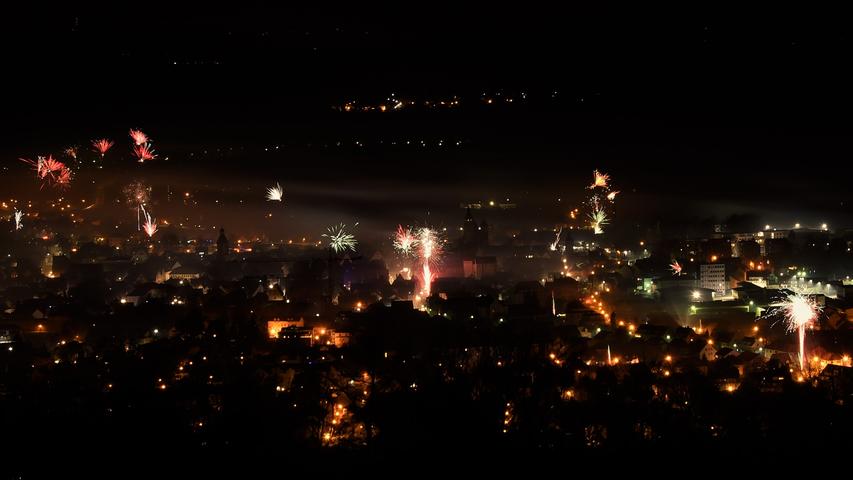 Das Feuerwerk über Weißenburg.