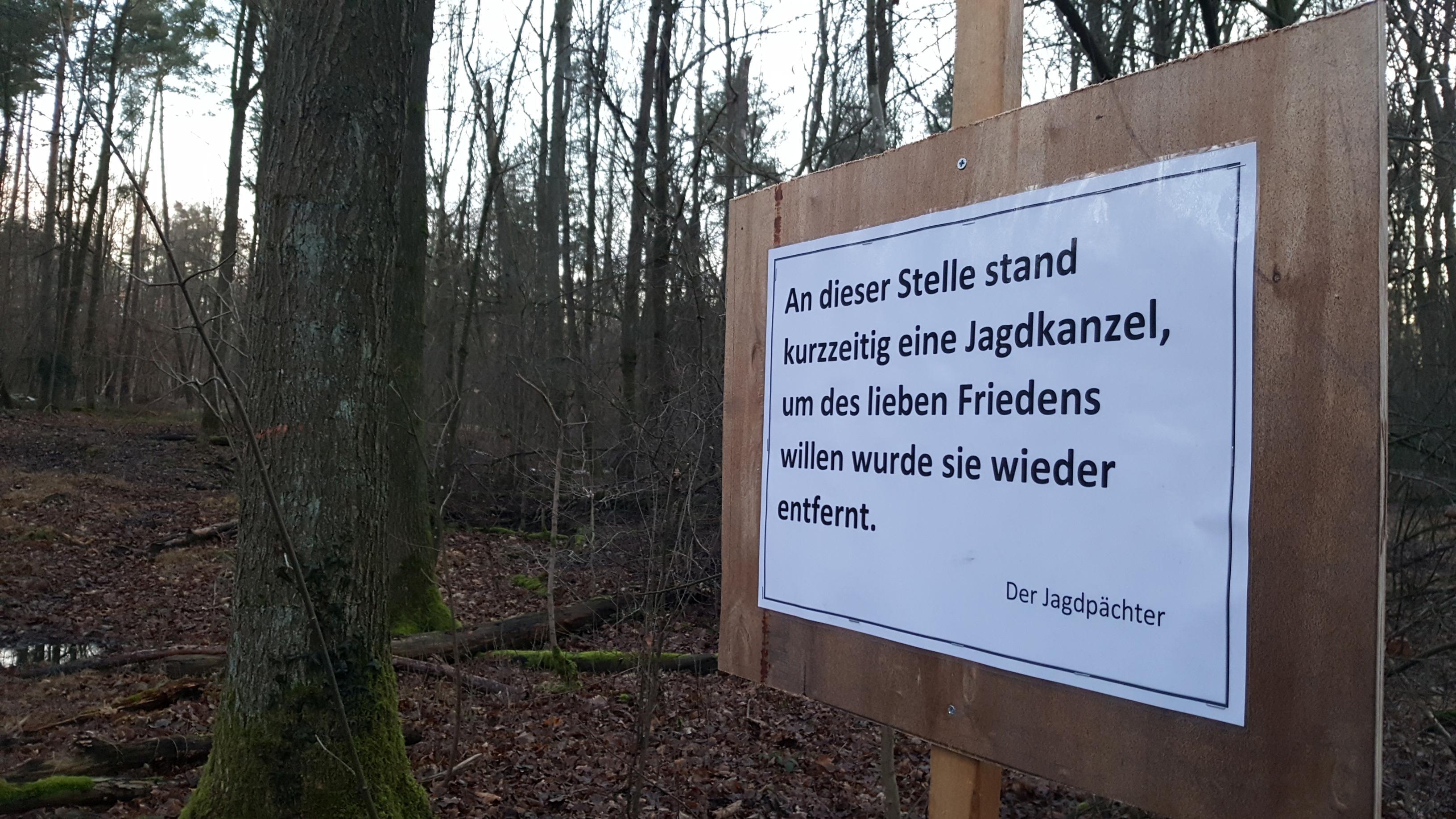 Jagdstand am Tiergarten Pächter wirft die Flinte ins Korn Nordbayern
