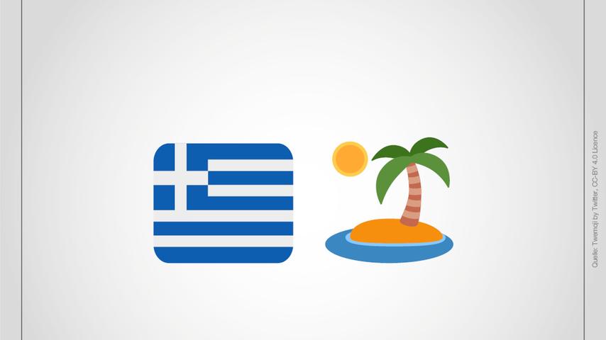 Und weiter geht es. Hier müssen Sie ein wenig überlegen: Die Flagge für Griechenland und eine Insel?