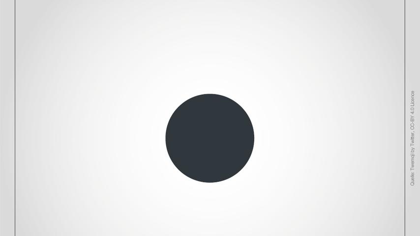 Vorhin hatten wir bereits das Roter-Punkt-Emoji, nun hat es sich in das schwarze Ebenbild verwandelt.