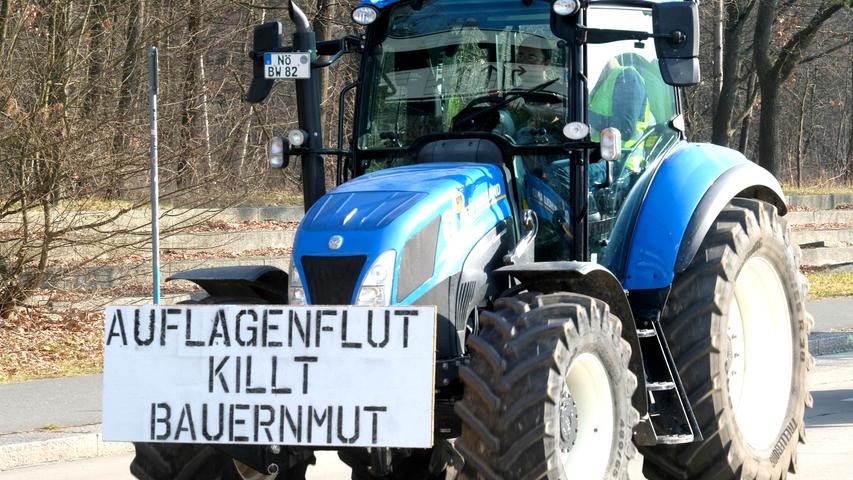 Mit diesen Parolen fuhren die Landwirte nach Nürnberg zum Demonstrieren
