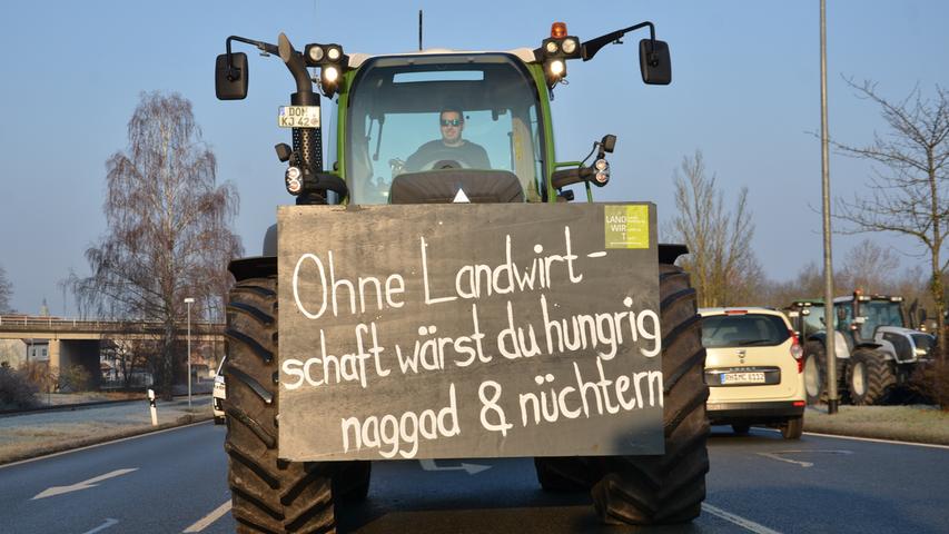 Rother Bauernprotest: Mit viel Brummbrumm nach Nürnberg