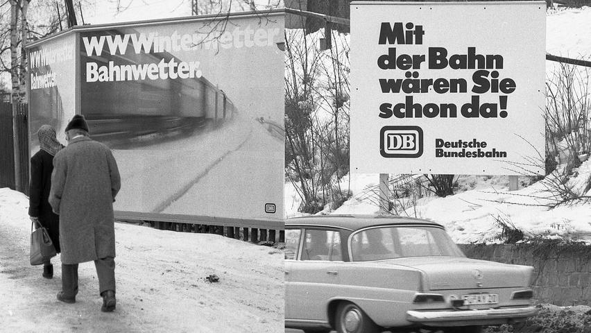 Die Bundesbahn – das ist ihr gutes Recht – macht Reklame, insbesondere wegen des Wetters. Doch auch ihre Kunden sind vor Überraschungen nicht sicher.Hier geht es zum Artikel vom 20. Januar 1970: Die Bundesbahn und ihre Werbung.