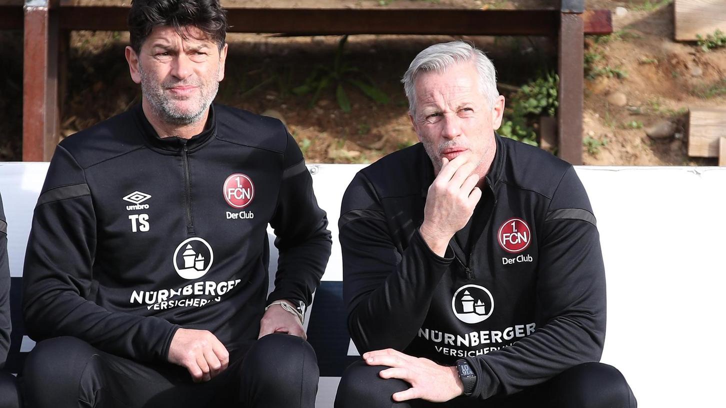 Ihre Sorgen sind im Trainingslager nicht unbedingt weniger geworden: Club-Trainer Jens Keller und sein "Co" Thomas Stickroth.