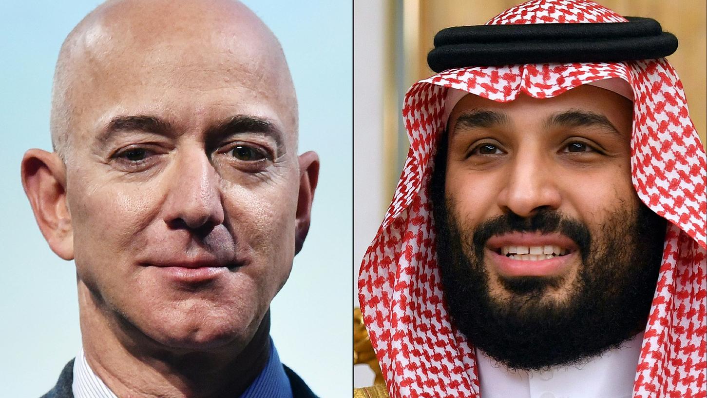 Sie schrieben sich Nachrichten, nun steht der saudische Kronprinz Mohammed bin Salman unter Verdacht, Jeff Bezos Handy angezapft zu haben.
