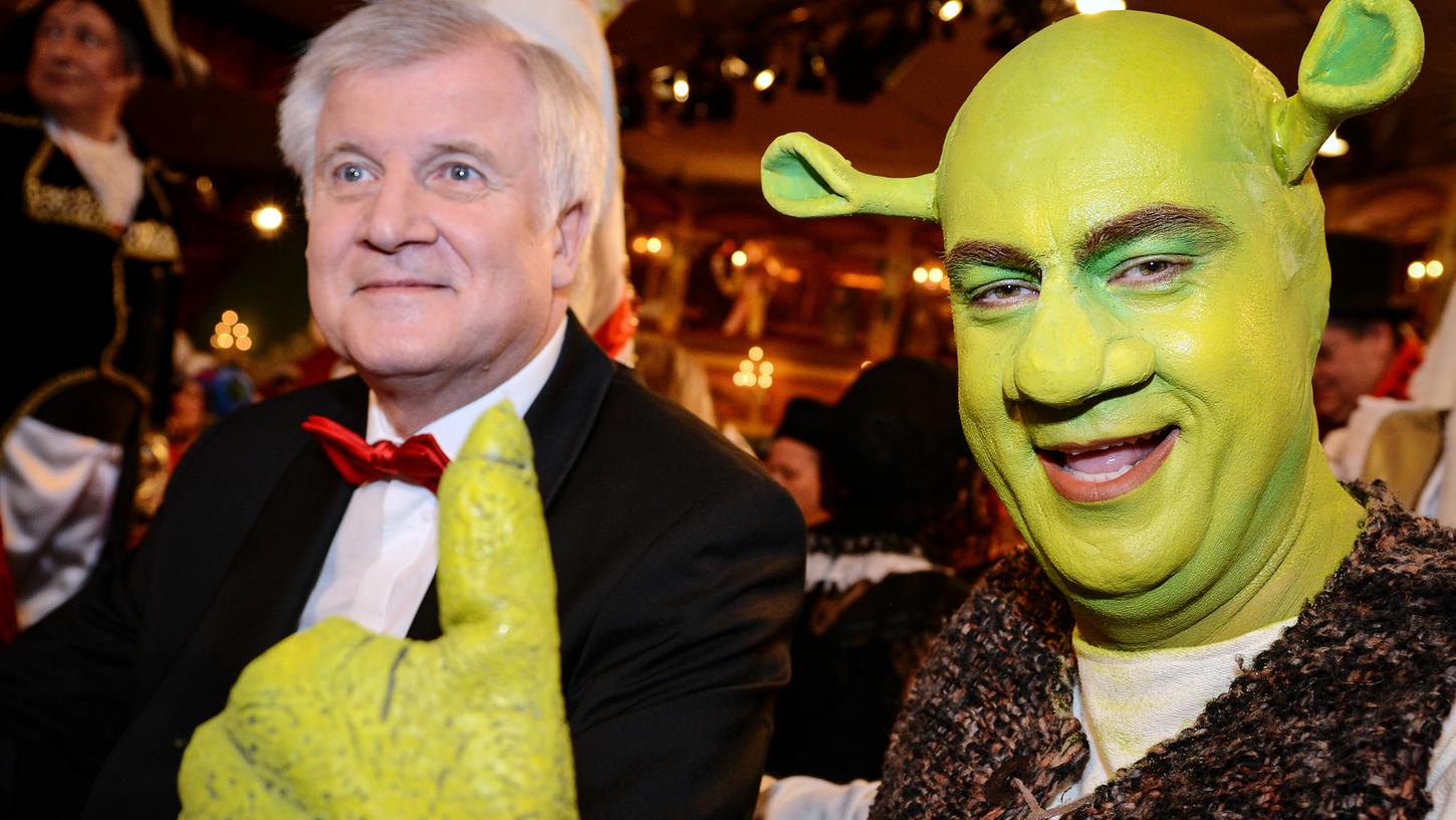 Markus Söder kam im Jahr 2014 als Comic-Figur "Shrek" verkleidet.