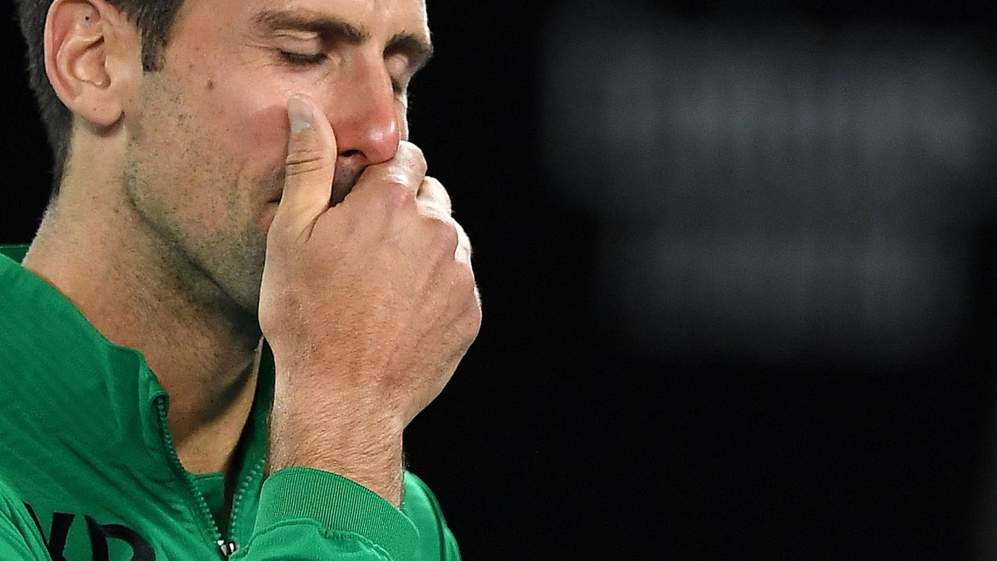 Bei seinem Spiel bei den Australian Open brach Novak Djokovic in Tränen aus.