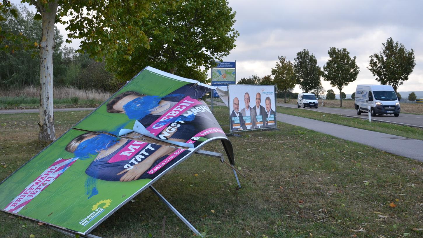 Das Sturmtief Fabienne hatte in Gunzenhausen 2018 ein Wahlplakat umgeweht. Das kann in diesem Jahr nicht passieren - denn die Grünen kleben in diesem Jahr keine Plakate.