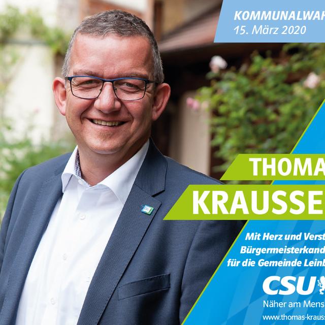 Bürgermeisterkandidat für Leinburg: Thomas Kraußer. Bürgermeisterkandidat für Leinburg: Thomas Kraußer.