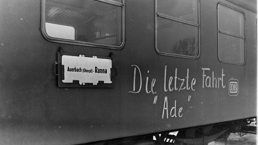 Vor 50 Jahren in Auerbach: Letzte Fahrt 