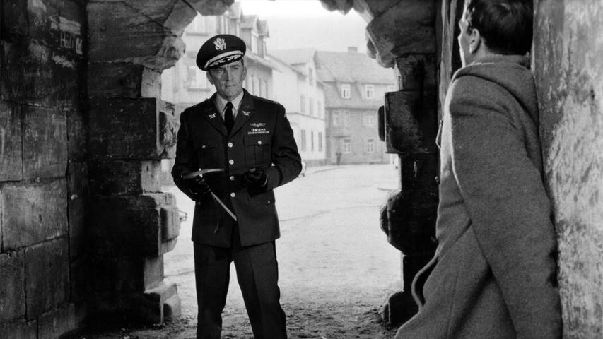 Kirk Douglas während des Filmdrehs 1960 am Nürnberger Tor in Forchheim.