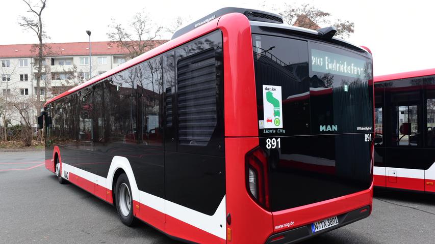 Geräumig und modern: So sehen Nürnbergs neue E-Busse aus