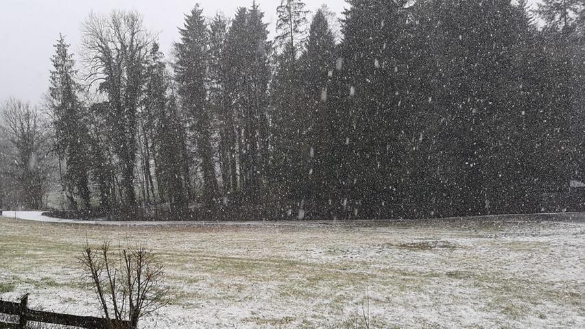 Ein Hauch von Winter - In Franken rieselt der Schnee 