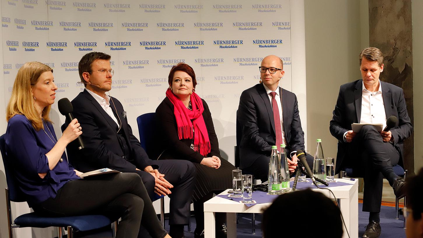 Die Kandidaten der CSU, der Grünen und der SPD stellten sich am Mittwochabend den Fragen der Nürnbergerinnen und Nürnberger.