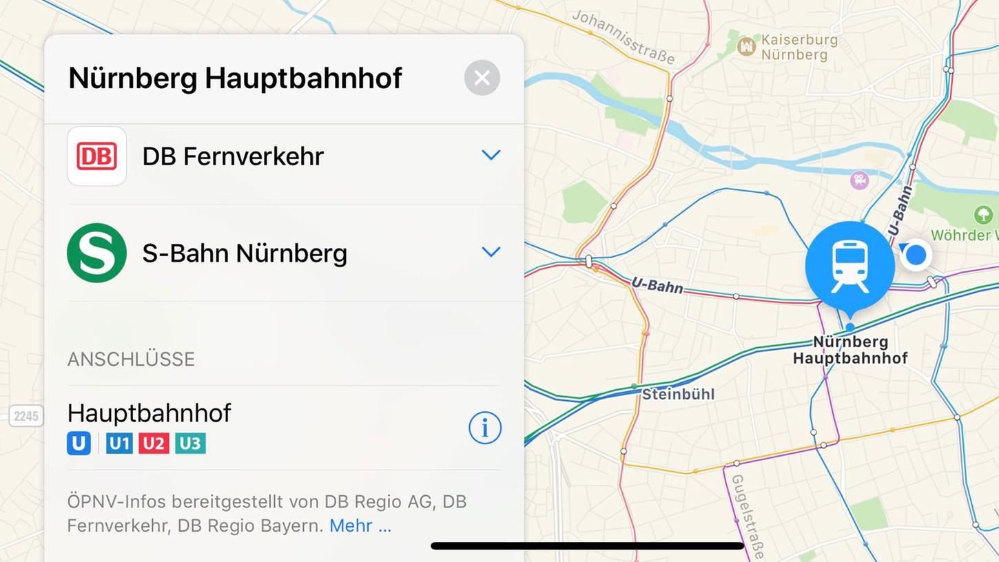 Große Änderung bei Apple Maps - Auch Nürnberg ist dabei