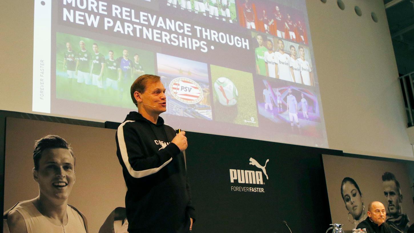 Puma-CEO Björn Gulden bei der Bilanz-Pressekonferenz 2019.