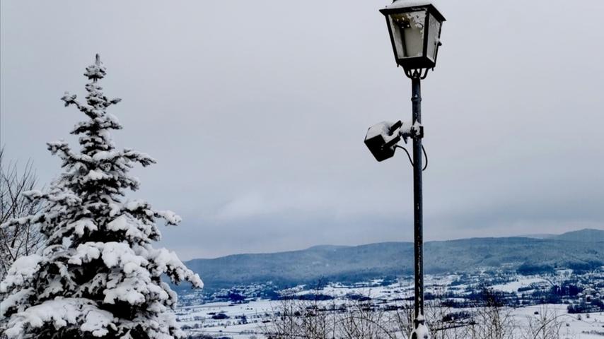 Silvia Nützel hat das "Winterwonderland" von Reifenberg aus mit Blick aufs Walberla festgehalten.