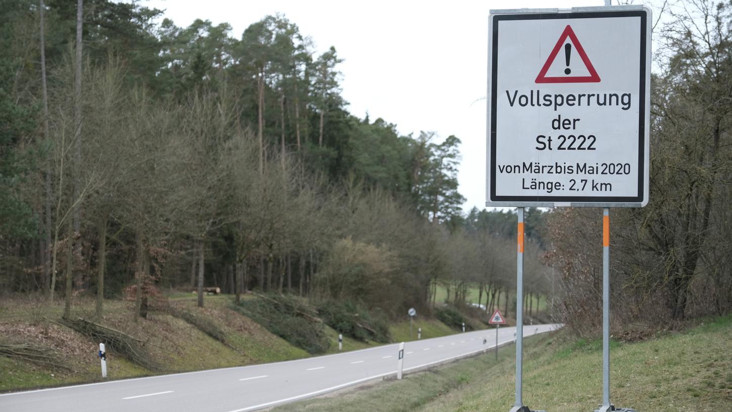 Altmühlfranken: Zwei Staatsstraßen gesperrt