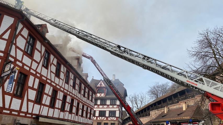 Dachstuhlbrand in Altstadt
