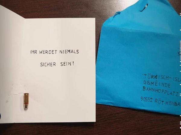 So sah der Drohbrief aus. So sah der Drohbrief aus.