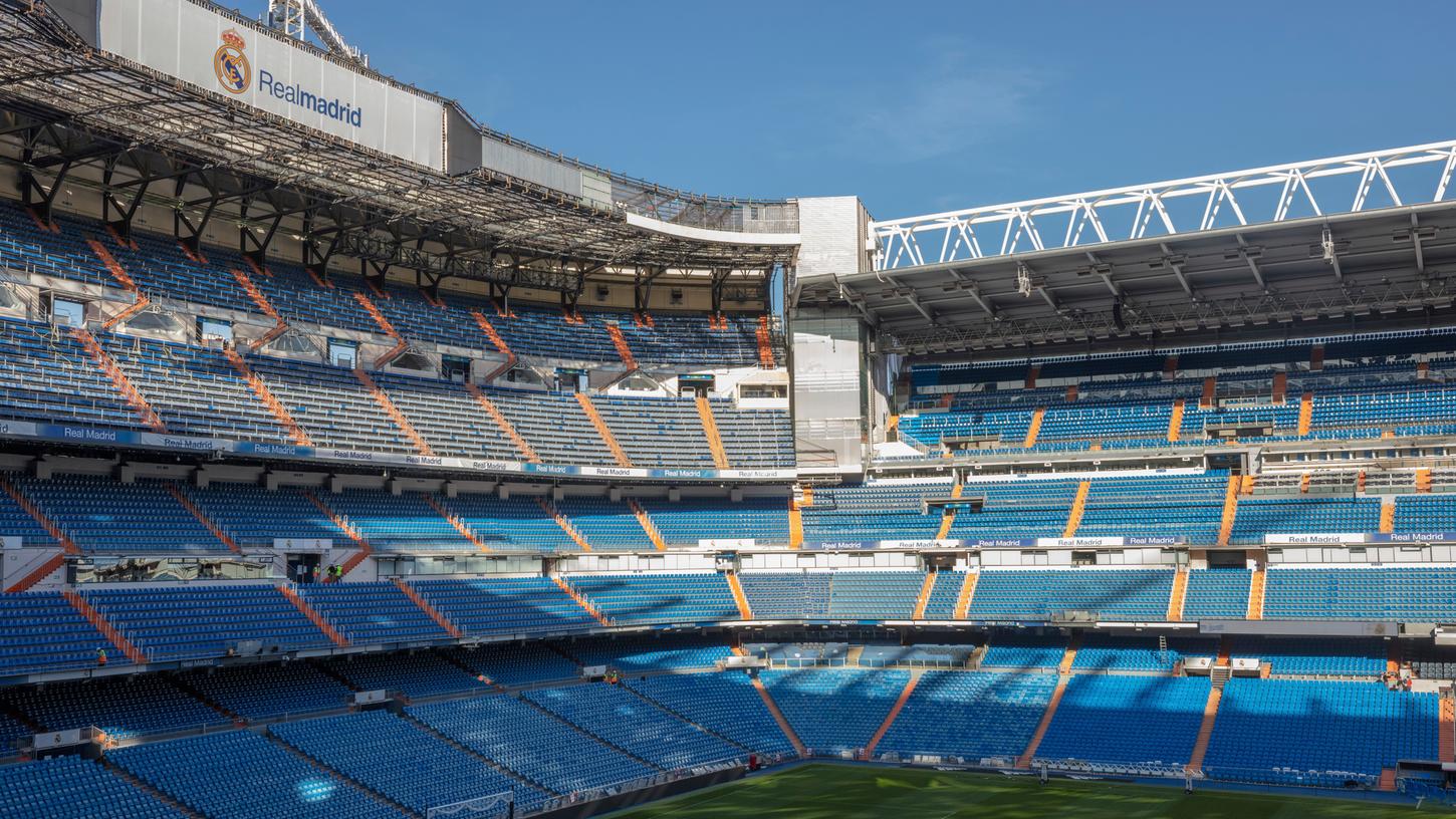 Im Santiago Bernabeu in Madrid werden vorerst keine Liga-Partien mehr ausgetragen.