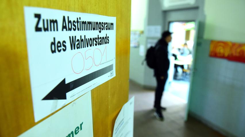 Zahlreiche Wähler folgten auch in Fürth dem Aufruf zur Wahl.