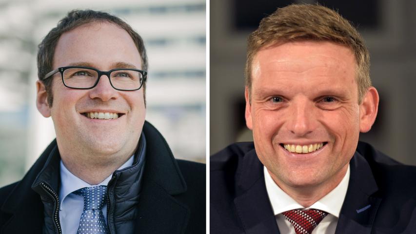 Der Amtsinhaber musste in die Stichwahl: In Erlangen traf Florian Janik (SPD, links) auf Jörg Volleth (CSU) und gewann die Wahl mit 54,5 Prozent der Stimmen. Hier geht es zum kompletten Artikel.