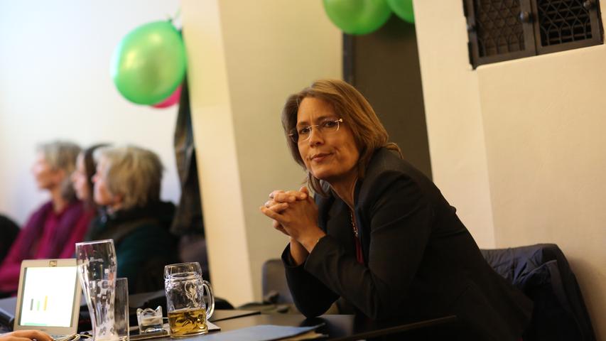 Annette Prechtel (Forchheimer Grünen Liste) in der Blauen Glocke. Sie hat es nicht in die Stichwahl geschafft.