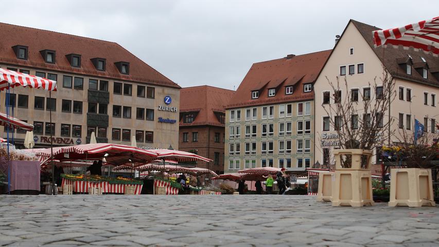 Ein ähnliches Bild bot sich auch in Nürnberg: Fast keine Menschen waren am Bahnhof oder in der Altstadt unterwegs.