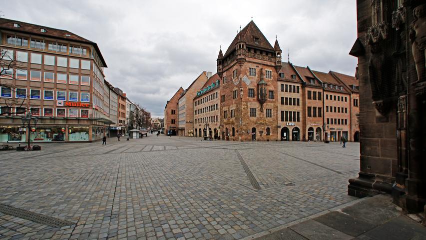Nürnberg , am 21.03.2020..Ressort: Lokales Foto: Michael Matejka.., Corona..Nürnberger Innenstadt: Wie sieht es hier in Sachen Ausganssperre aus?