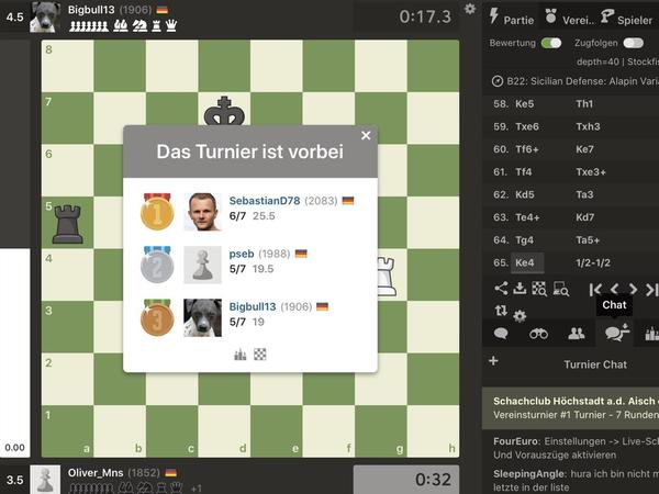 Virtueller Vereinsabend: Der Schachklub Höchstadt spielt online