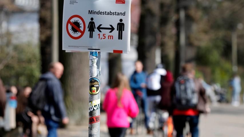 Von wegen Ausgangsbeschränkung: Menschenmassen in Nürnberg